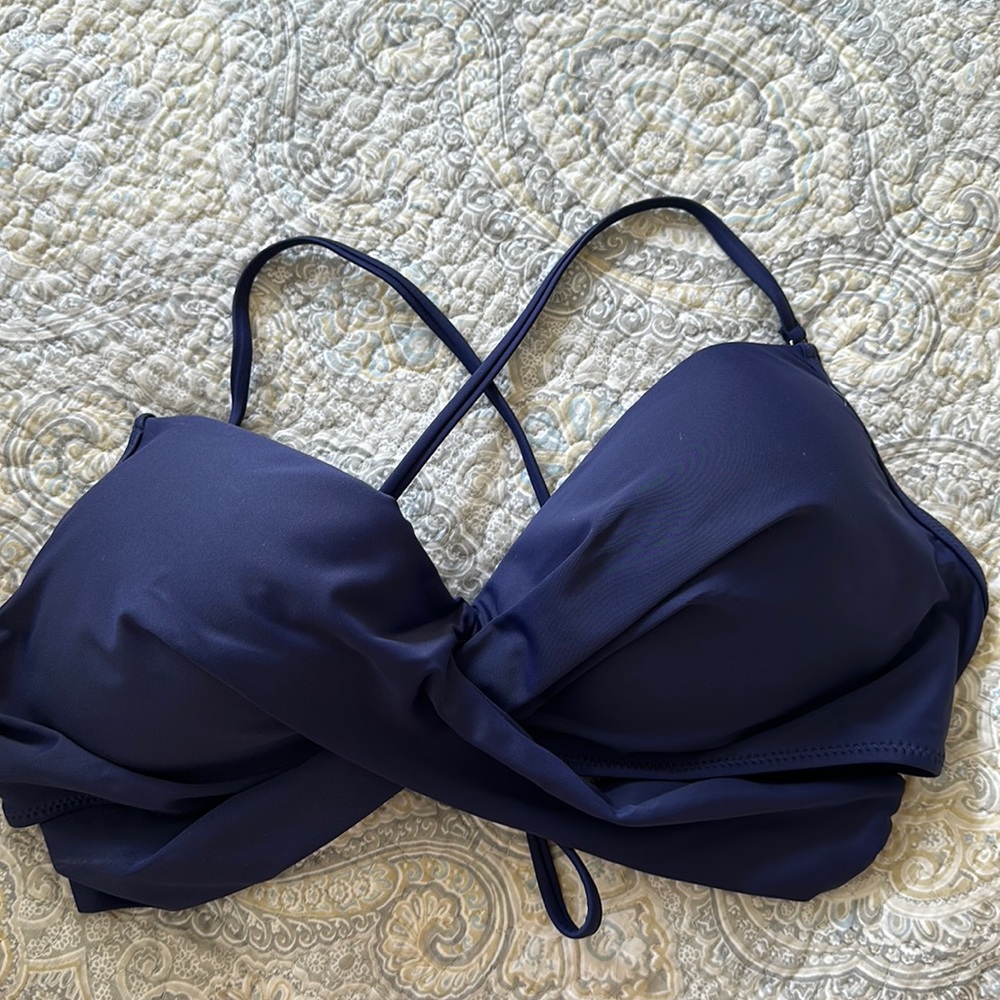 Navy Bikini Top